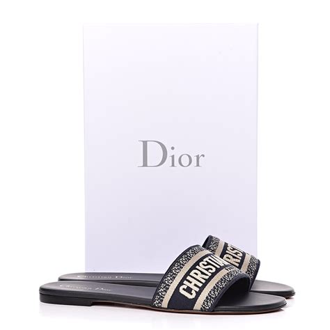 christian dior canvas slides|authentic unisex christian dior slides.